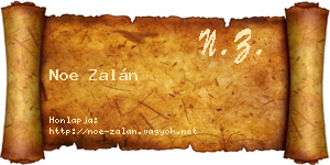 Noe Zalán névjegykártya