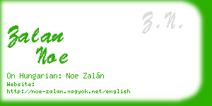 zalan noe business card